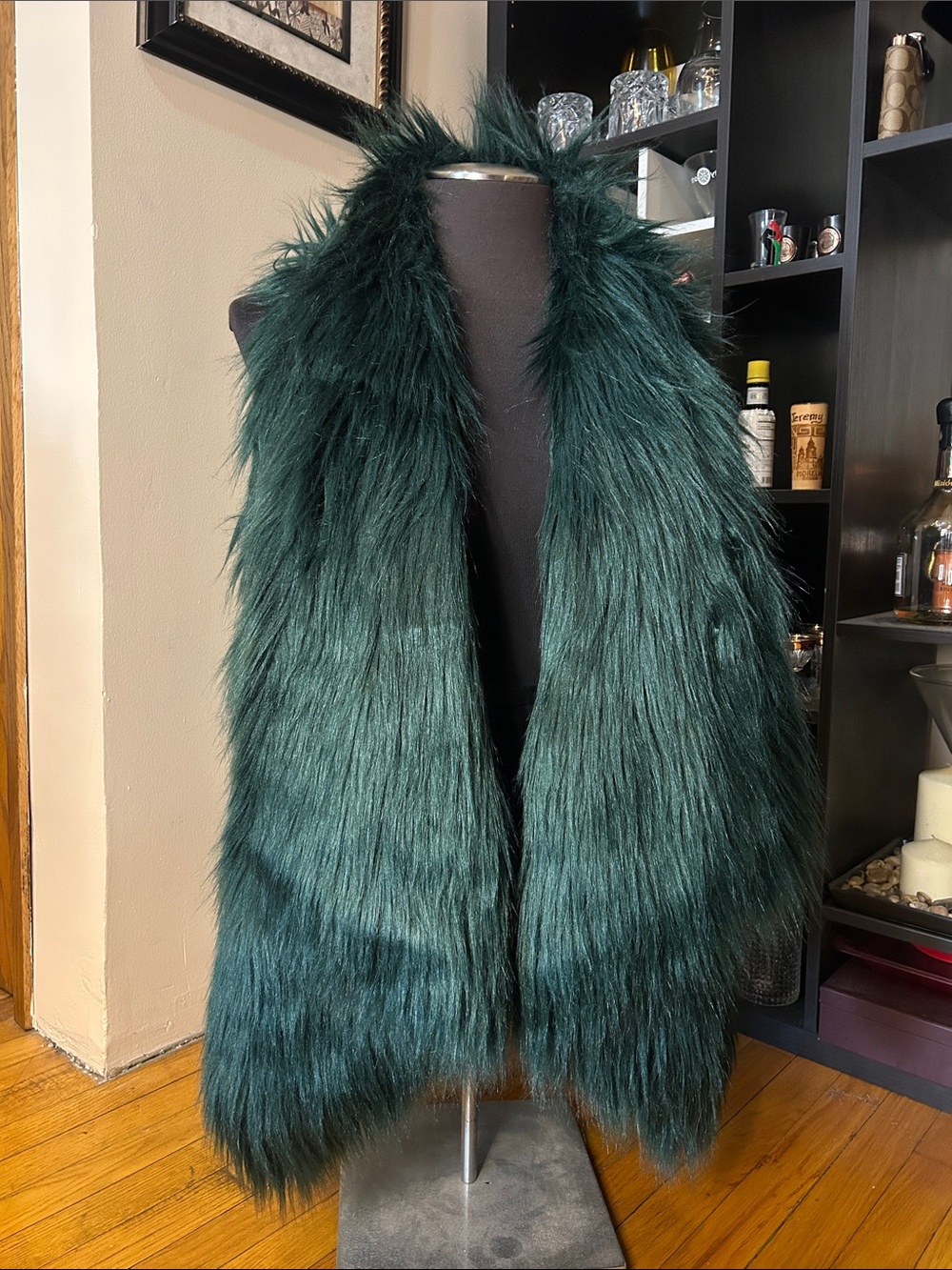 Romeo & Juliet Couture Emerald Faux Fur Vest